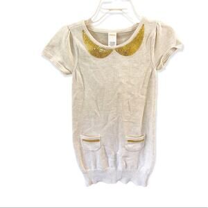 Gymboree Sweater Dress Short Sleeve Sequin Collar NWT Size 6